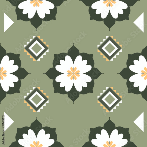 Jasmine flower seamless pattern for wallpaper, background, carpet, textile, printing, clothing, wrapping, batik, fabric, vector illustration