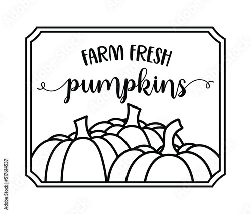 Farm Fresh Pumpkins SVG, Farmhouse Printable Sign