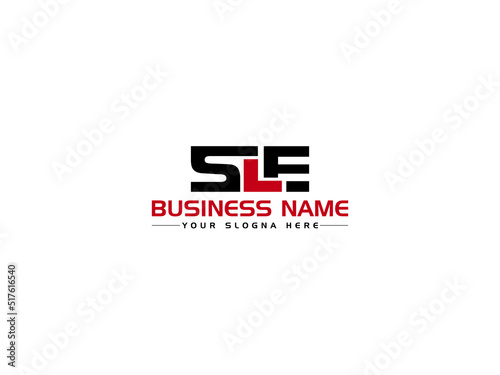 Letter SLE Logo Icon, Colorful SL s l e Logo image Vector With Creative Three Alphabet Letter Design For Your Brand photo