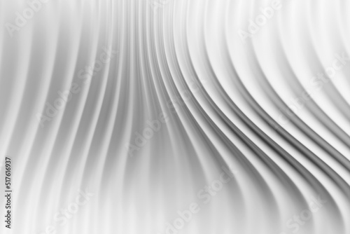 3d illustration of a classic white abstract gradient background with lines. PRint from the waves. Modern graphic texture. Geometric pattern.