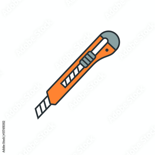 illustration of cutter, cutting tool, vector art.