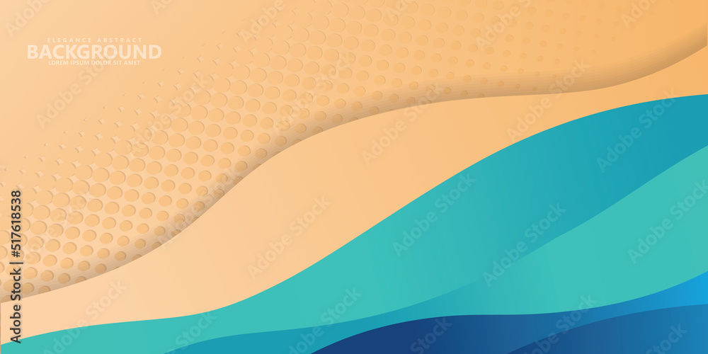 Fototapeta premium Abstract background with wave style and dynamic colorful effect