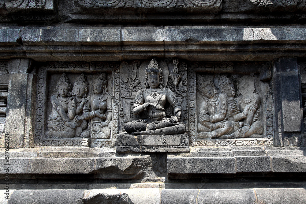 Relief in Candi Prambanan, Prambanan Temple, Yogyakarta, Central Java, Indonesia