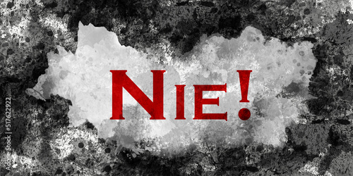 Obraz na płótnie Napis nie