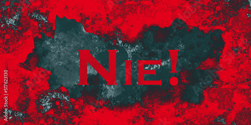 Obraz na płótnie Napis Nie