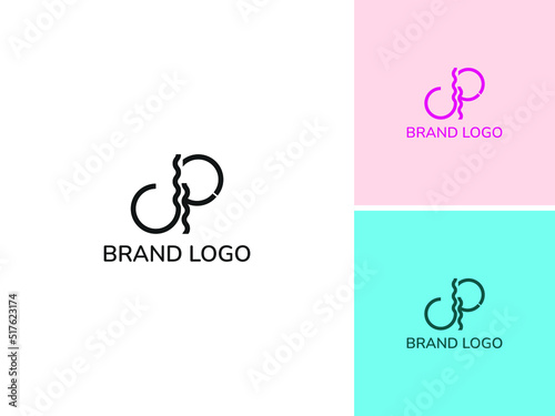 ILLUSTRATION ABSTRACT ELEMENT LETTER DP LOGO DESIGN VECTOR ICON