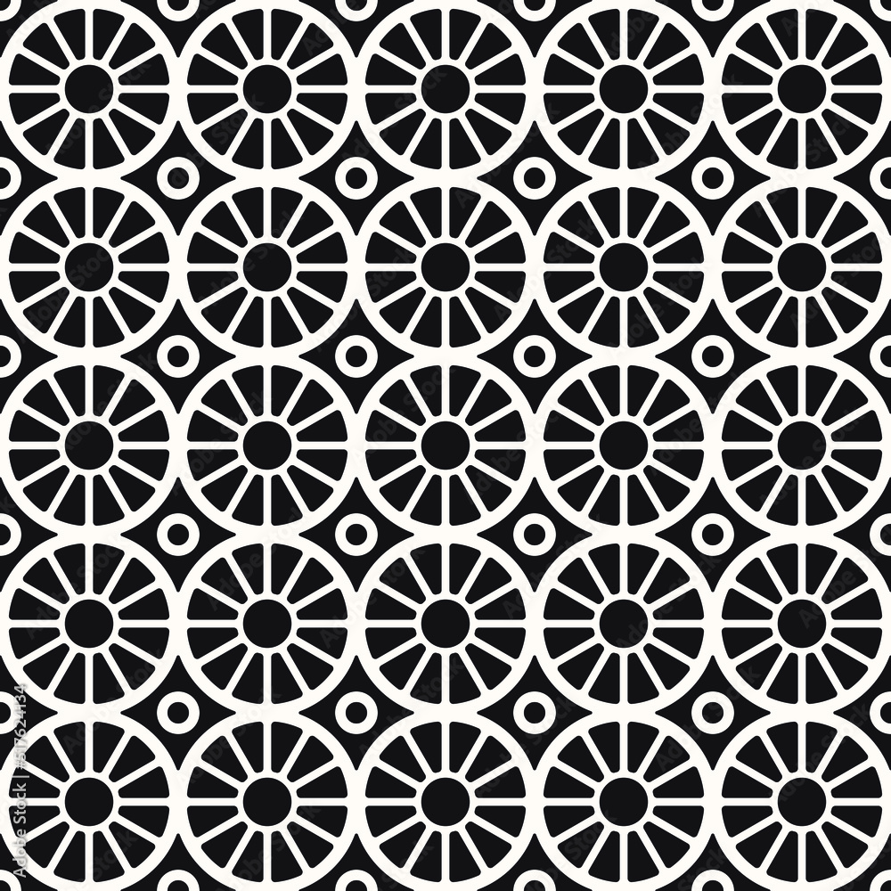 Vector Geometric Seamless Monochrome Pattern Vector Geometric Seamless Monochrome Pattern