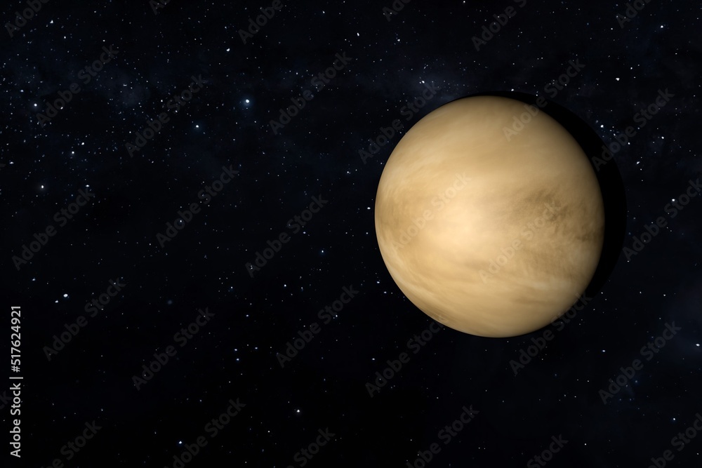 Venus is one of the planets in the solar system. 3d illustration Venus is one of the planets in the solar system. 3d illustration