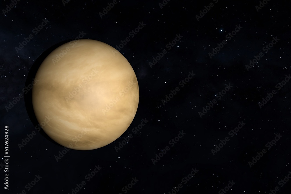 Venus is one of the planets in the solar system. 3d illustration Venus is one of the planets in the solar system. 3d illustration