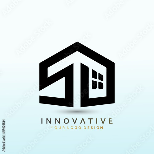 letter SD vector logo design