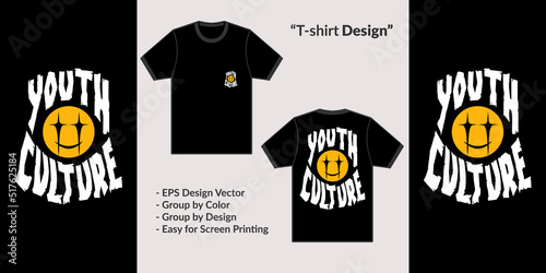 Youth culture typography streetwear theme design for premium tshirt vector clothing merchandise