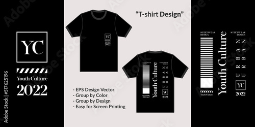 Youth culture typography streetwear theme design for premium tshirt vector clothing merchandise