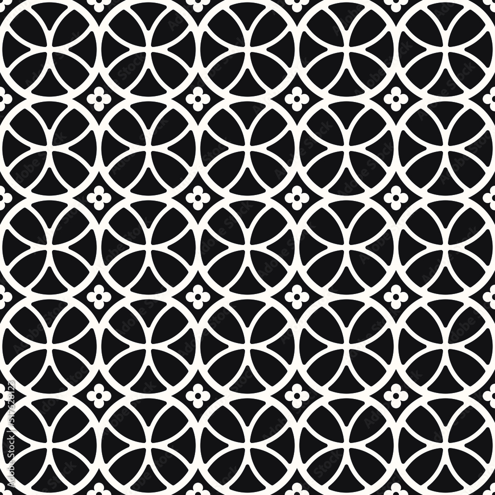 Vector Geometric Seamless Monochrome Pattern Vector Geometric Seamless Monochrome Pattern