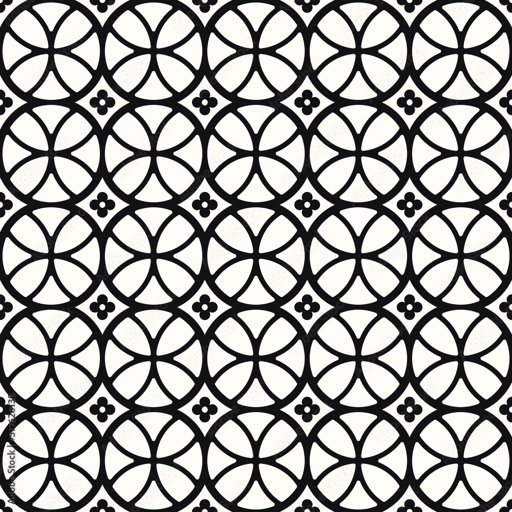 Vector Geometric Seamless Monochrome Pattern Vector Geometric Seamless Monochrome Pattern
