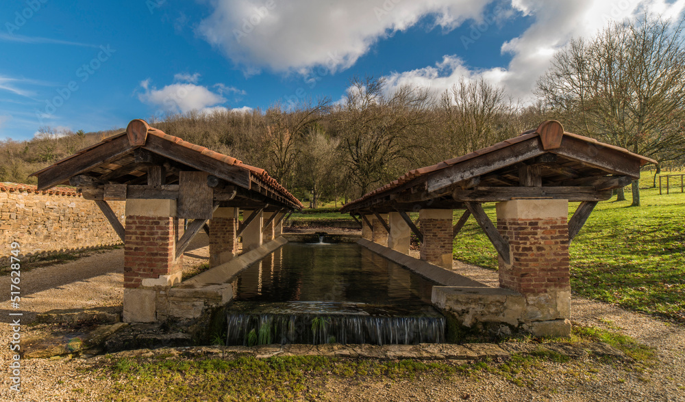 Lavoir de La Chanaz dans le Revermont à Tossiat, Ain, France