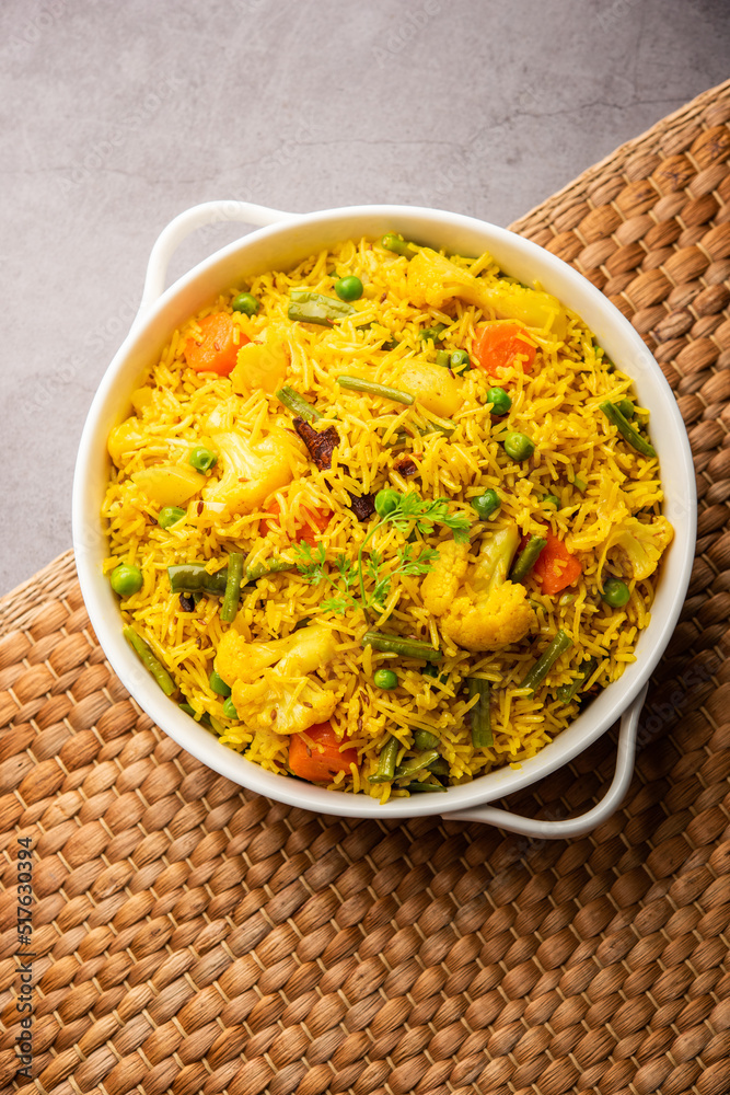 Tahri, tehri, tehiri or tahari is an Indian one pot meal made using mixed Vegetables and Rice