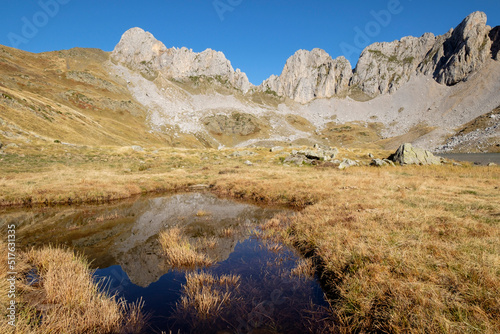 Ibón de Acherito, Valley of Hecho, western valleys, Pyrenean mountain range, province of Huesca, Aragon, Spain, europe