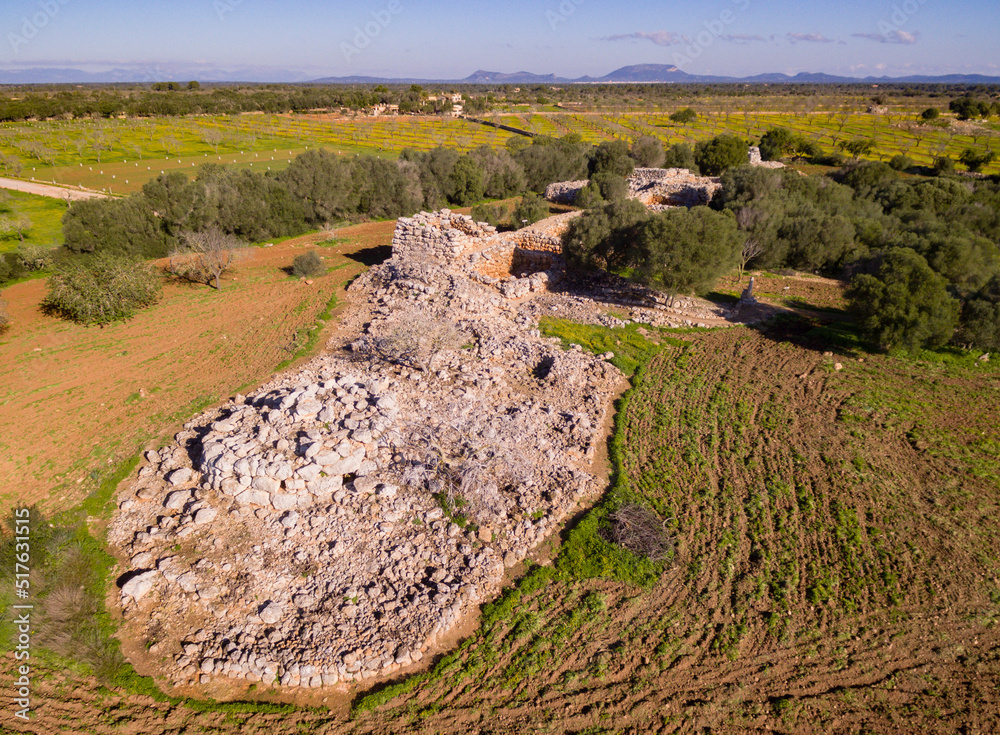 Prehistoric settlement of Capocorb Vell, Talayotic culture, early millennium before Christ,Iron Age, Llucmajor, island of Mallorca, Balearic Islands, Spain