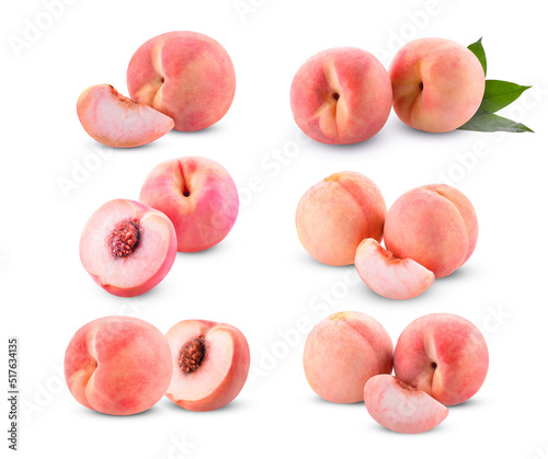 Fototapeta Naklejka Na Ścianę i Meble -  Fruit Peach isolated on white background