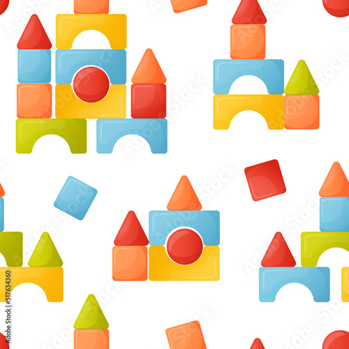 pattern from children's cubes. toys for kids