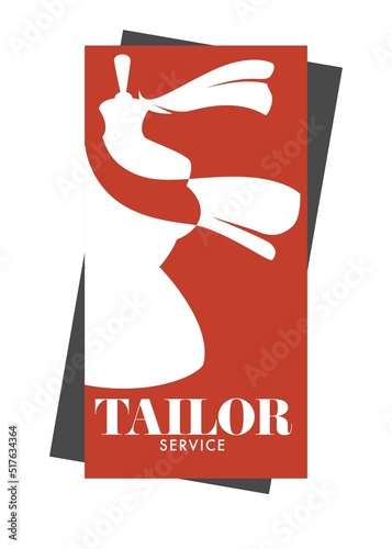 Mannequin and sewing tools atelier and tailor service isolated icons vector