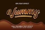 yummy 3d realistic text effect premium vectors