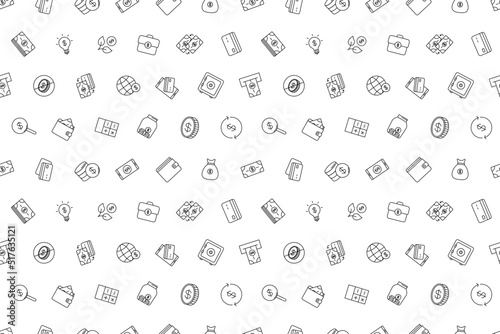Vector business pattern. Business seamless background