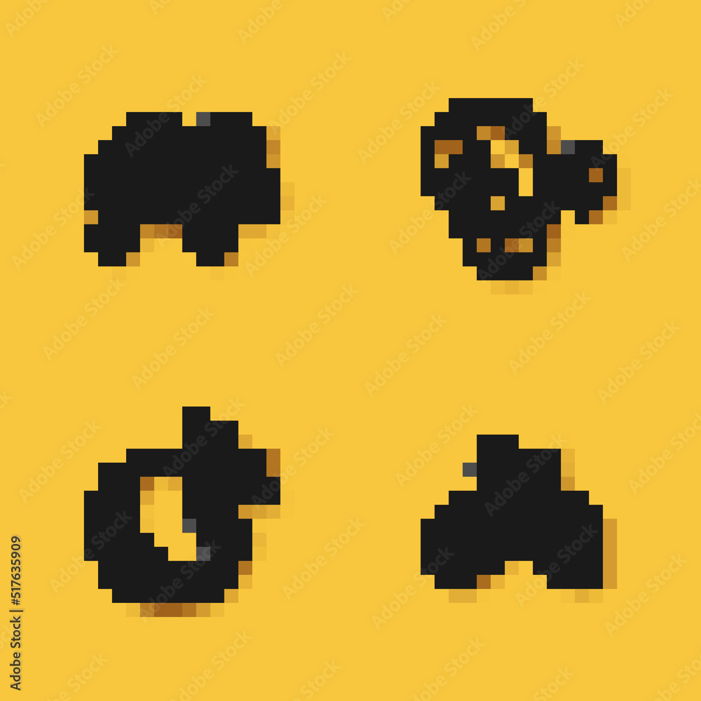 Set Sheep, Sleeping pill, Moon and stars and Earplugs ear icon with long shadow. Vector Set Sheep, Sleeping pill, Moon and stars and Earplugs ear icon with long shadow. Vector