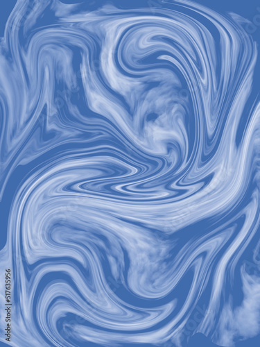 Colorful abstract background. Dynamic waves, swirl. Blue and white 