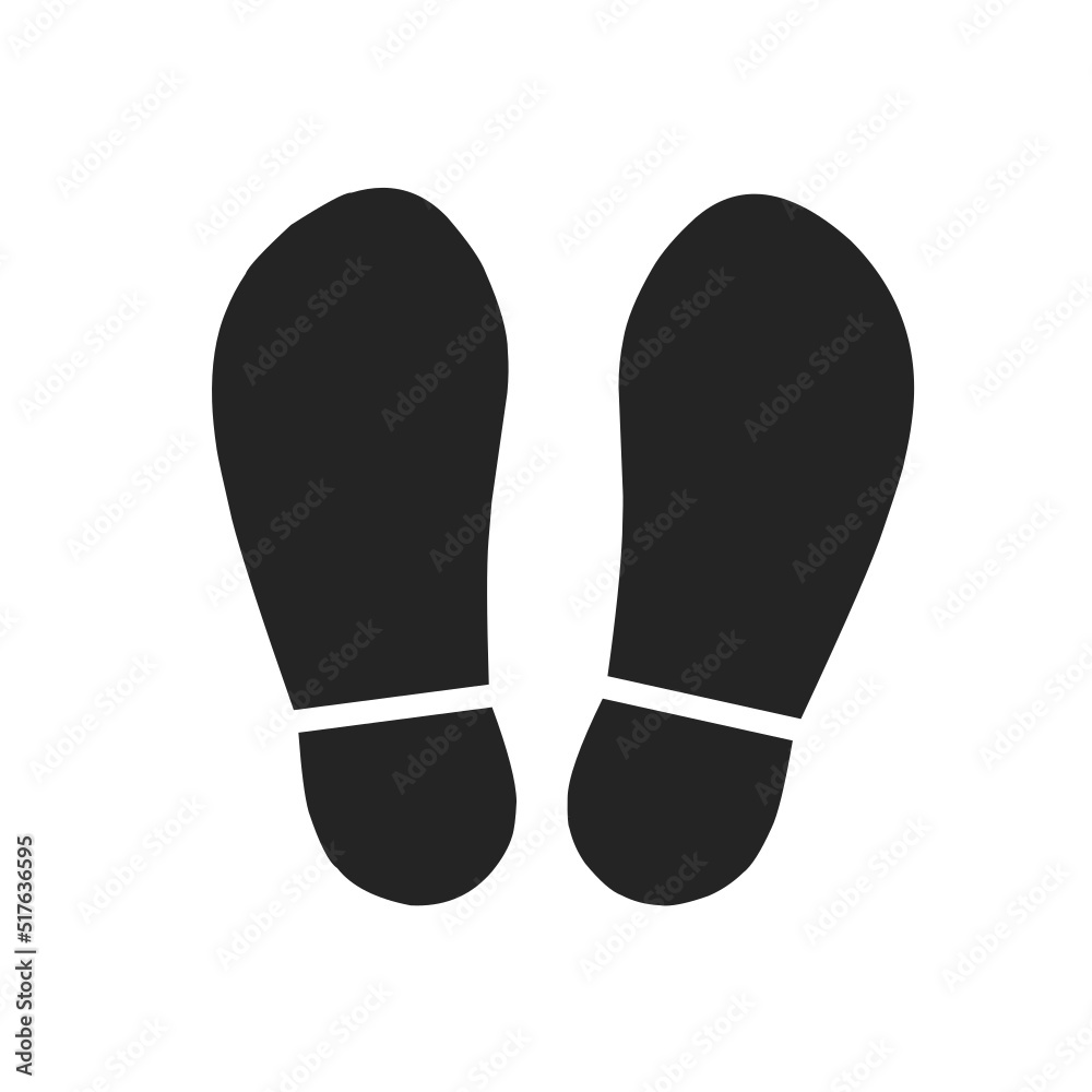 Footprint vector icon with simple design Footprint vector icon with simple design