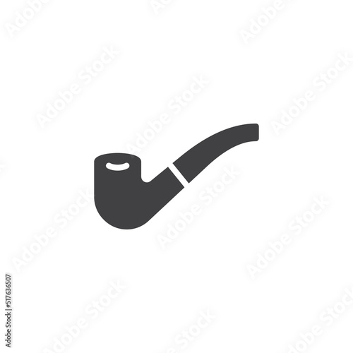 Leinwand Poster Smoking pipe vector icon