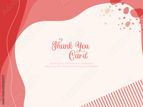 thankyou card memphis style template design