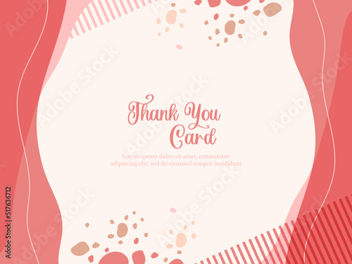 thankyou card memphis style template design