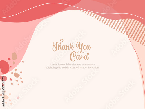 thankyou card memphis style template design