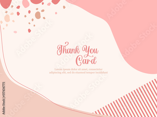 thankyou card memphis style template design