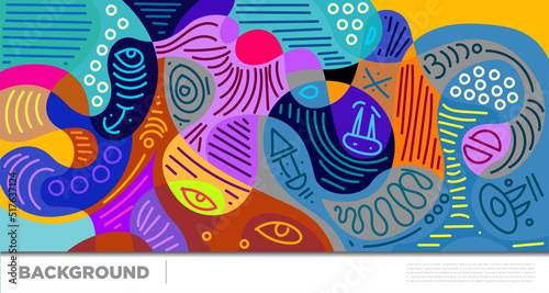Abstract liquid shape. Fluid geometric design. Isolated gradient waves with geometric lines, dots, batik Indonesia pattern. Vector illustration.