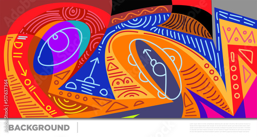 Abstract liquid shape. Fluid geometric design. Isolated gradient waves with geometric lines, dots, batik Indonesia pattern. Vector illustration.