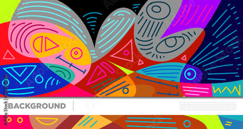 Abstract liquid shape. Fluid geometric design. Isolated gradient waves with geometric lines, dots, batik Indonesia pattern. Vector illustration.