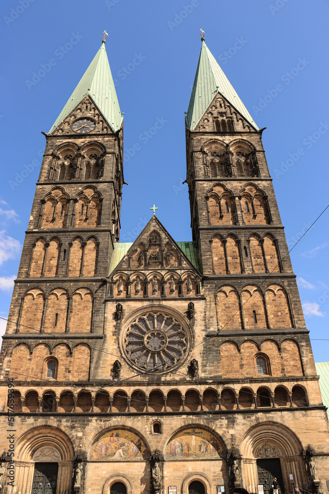 Bremer Dom St. Petri; Romanische und gotische Westfassade
