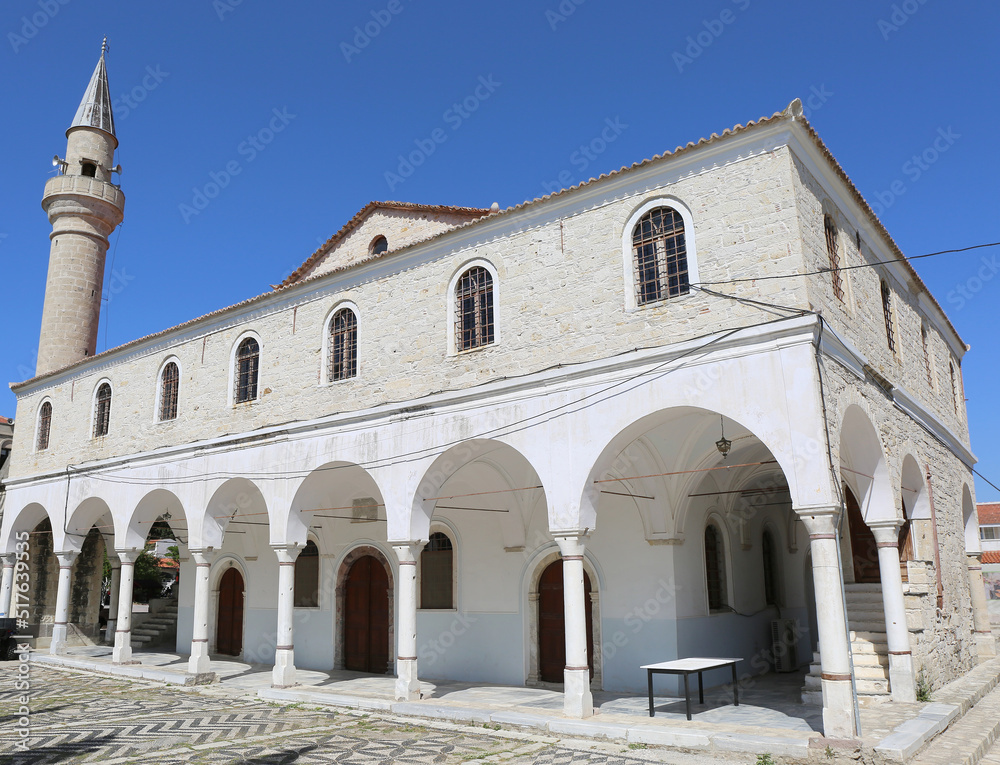 Pazaryeri Mosque aka Ayios Konstantinos Greek Orthodox Church in Alacati,Turkey