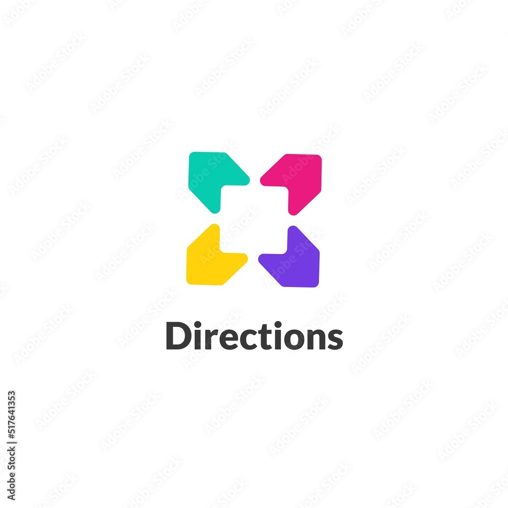 Minimalist navigation logo. Direction, route, navigation abstract sign for business, brands. Vector illustration Minimalist navigation logo. Direction, route, navigation abstract sign for business, brands. Vector illustration
