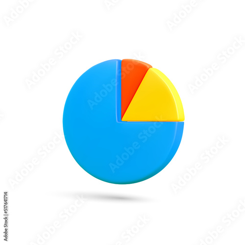 Free Download 3D realistic Infographic is divided into parts. Chart pie infographic share.  Business graph  icon in cartoon style. Vector illustration - GFXLoad