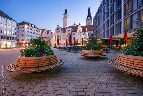 Obraz na płótnie Ingolstadt, Germany. Cityscape image of downtown Ingolstadt, Germany with town hall at sunrise. w salonie