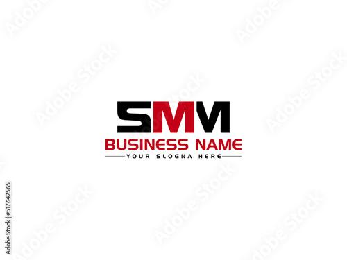 Premium SMM Logo Letter, Creative SM s m m Logo Icon Vector With Colorful Three Letter Image Design For All Kind Of Use