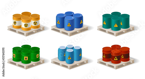 Isometric chemical barrels