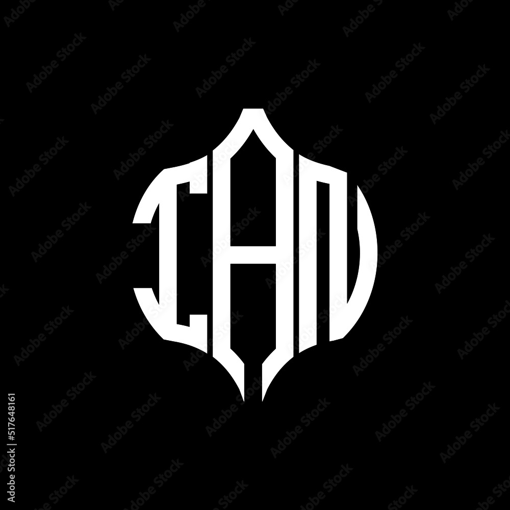 IAN letter logo. IAN best black background vector image. IAN Monogram ...