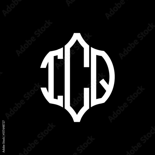 ICQ letter logo. ICQ best black background vector image. ICQ Monogram logo design for entrepreneur and business.
