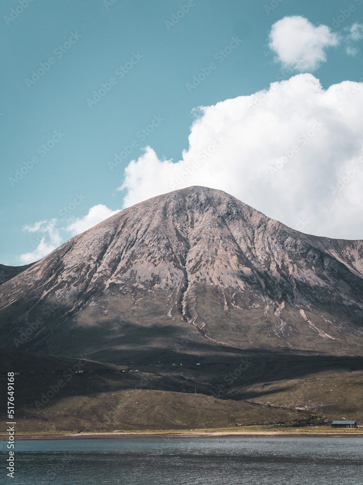 mountain in blue sky