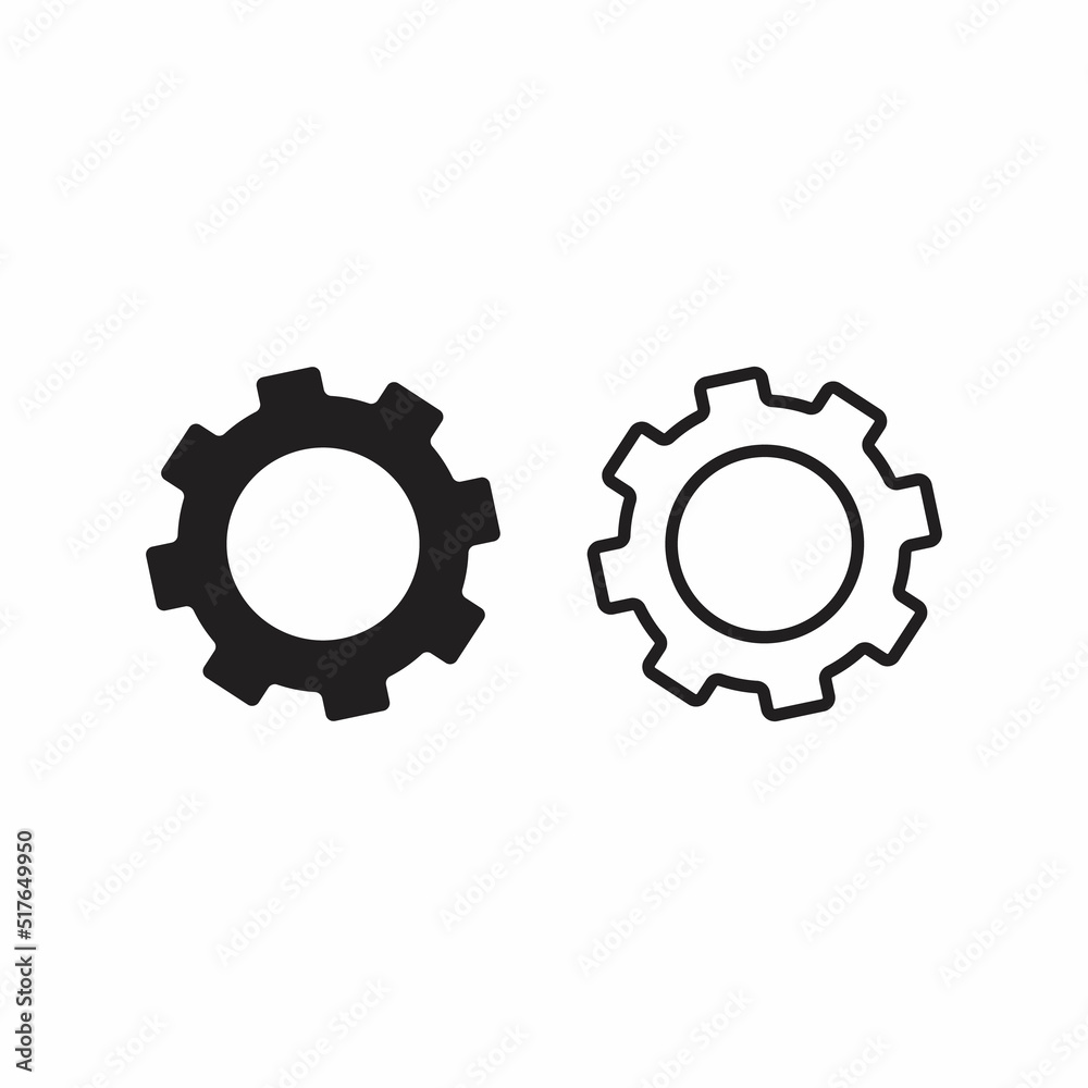 Setting Icon set. Cog Settings Icon Symbol Setting Icon set. Cog Settings Icon Symbol