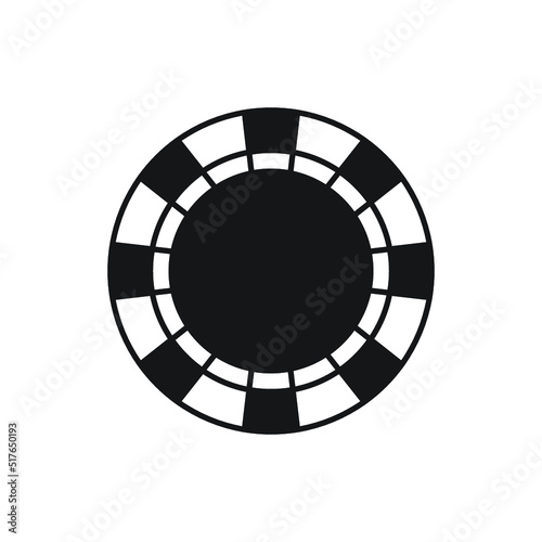 casino chip icon, poker chip icon
